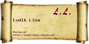 Ludik Lina névjegykártya
